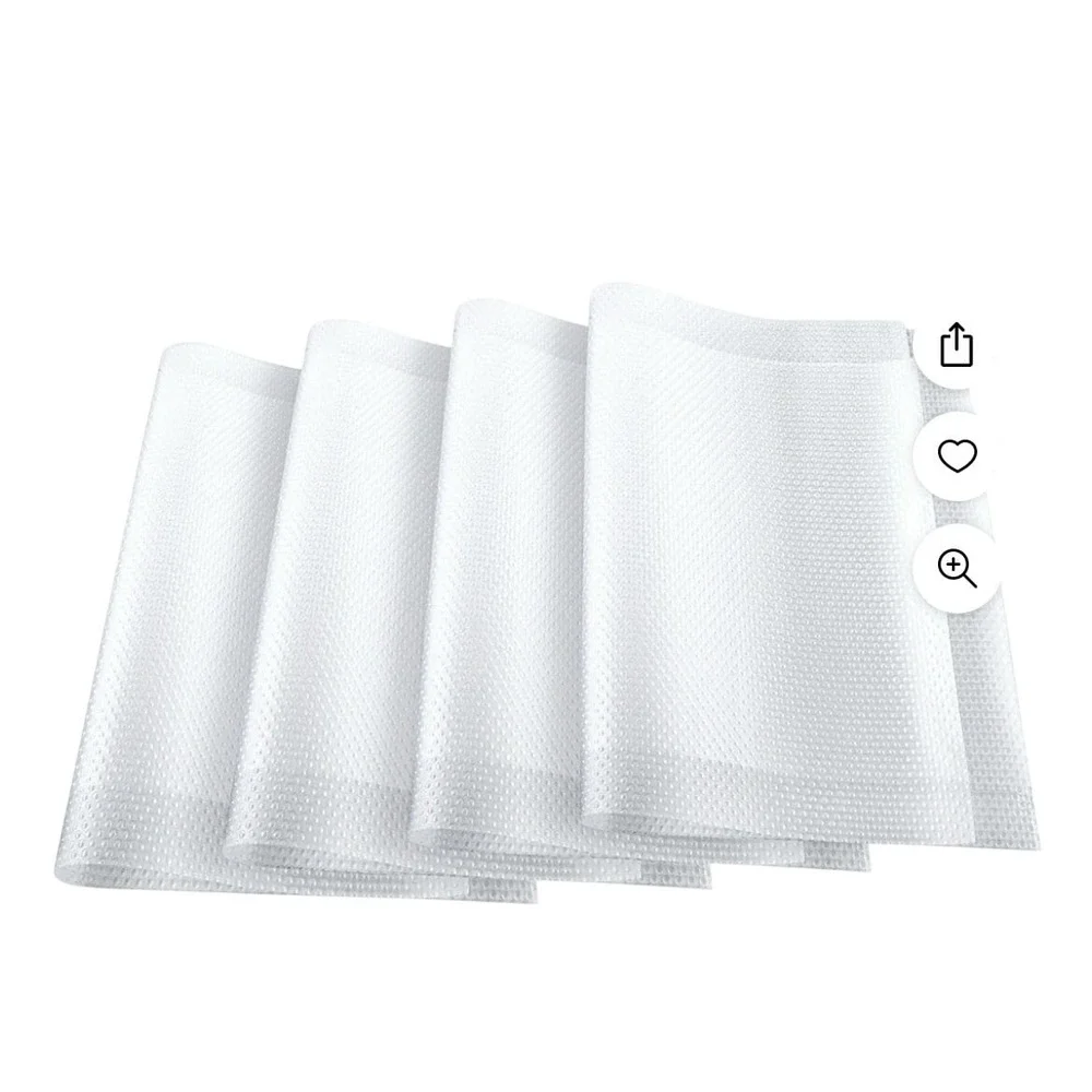 8 Pack Refrigerator Liners Waterproof Washable EVA Shelf Mats 17.7 x 12 Clear
